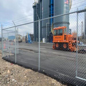 Galvanized chain link fence