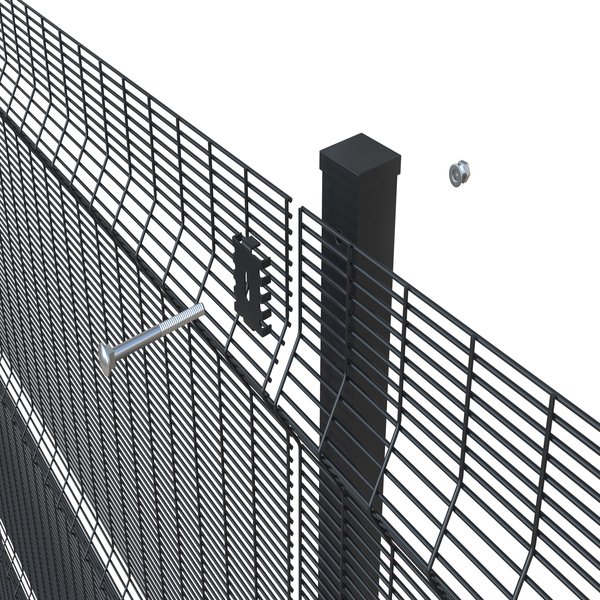 Black High Security Anti Climb Fence for Prison - Image 3