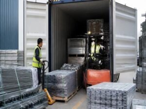 Fence products loading into shipping container